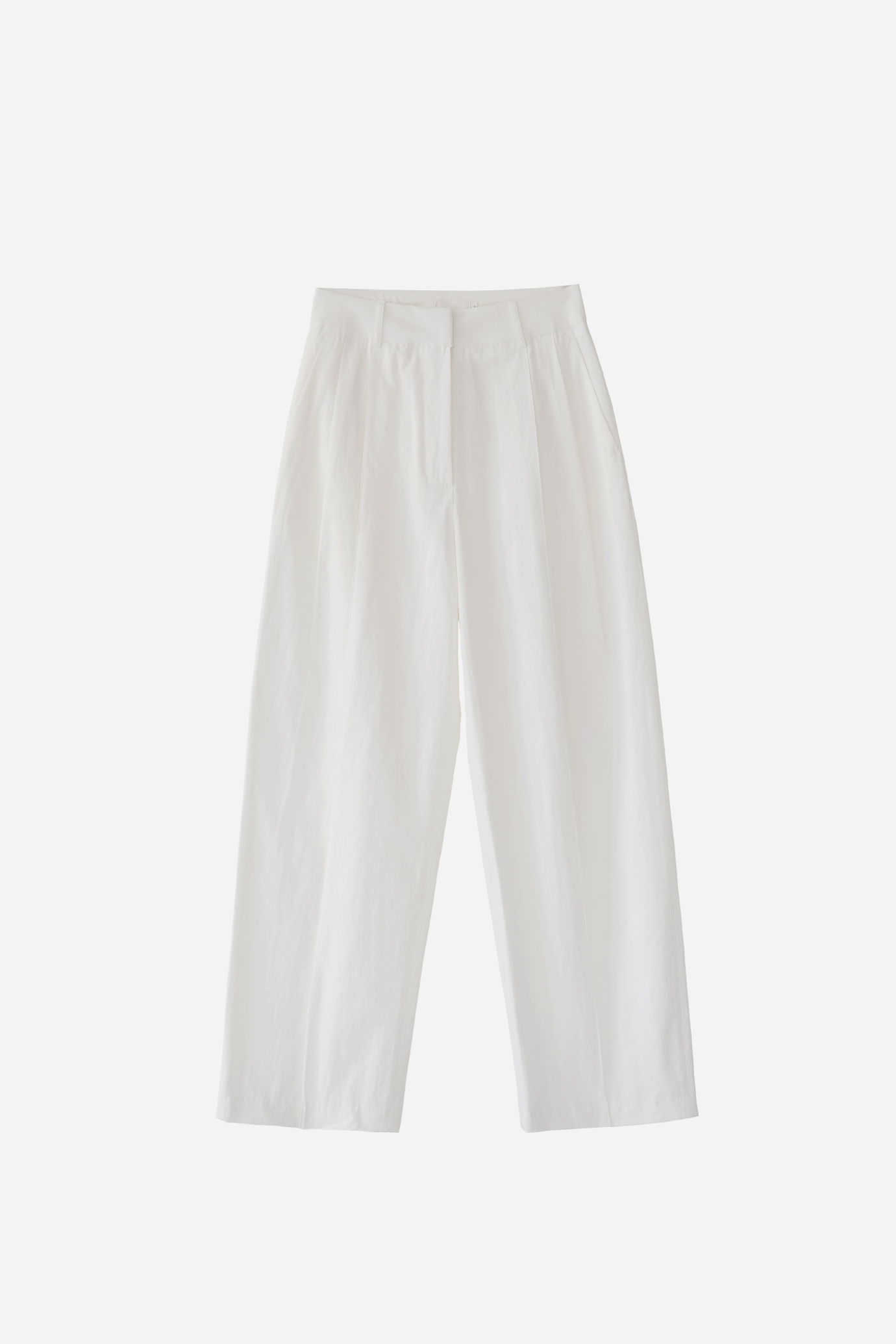 18149_White Pleated Trousers